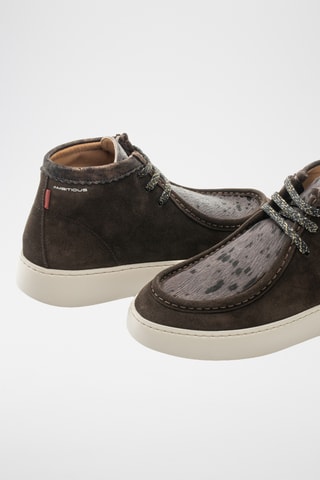 Bottines montantes en cuir - Marron