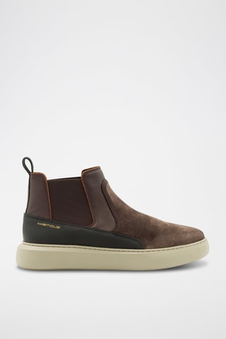 Leren Chelsea Boots - Taupe - Grijs