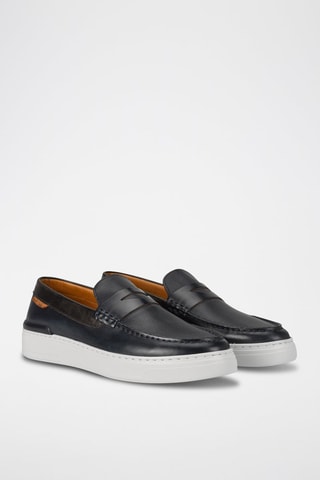 Mocassins en cuir - Bleu