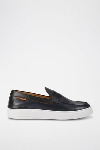 Mocassins en cuir - Bleu