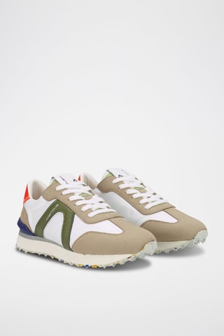 Sneakers - Beige - Beige en wit