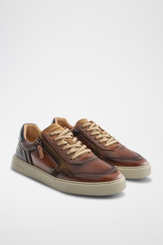 Leren Sneakers - Bordeauxrood