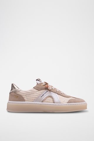Baskets plateformes en cuir - Beige