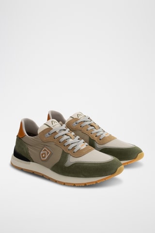 Leren Sneakers - Kaki