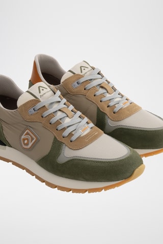 Leren Sneakers - Kaki