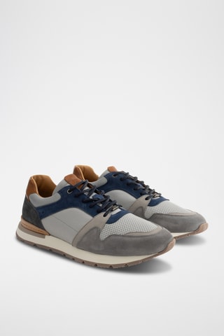 Leren Sneakers - Grijs
