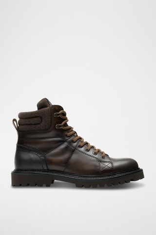 Boots en cuir - Bordeaux