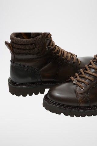 Boots en cuir - Bordeaux