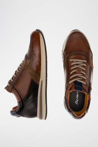 Leren Sneakers - Bordeauxrood