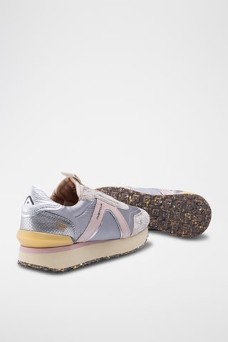 Leren Wedge Sneakers - Grijs