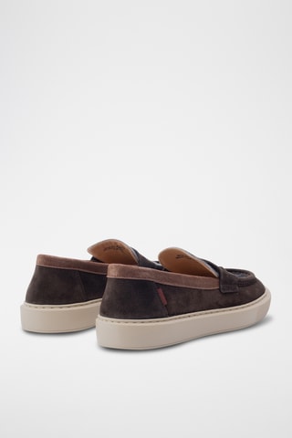 Mocassins plateformes en cuir - Marron
