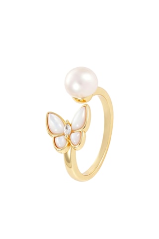 Anillo - Chapado en oro amarillo