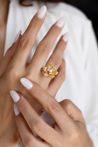 Anillo - Chapado en oro amarillo