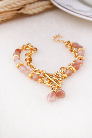 Pulsera bañada en oro amarillo Piedras de sol