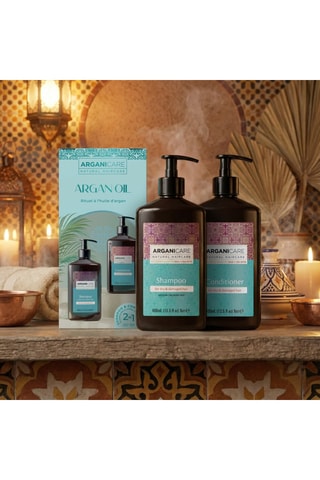 Estuche champú y acondicionador nutritivos - Argán y karité - Cabello rizado - 2 x 400 ml