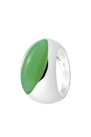 Ring Lunea - Zilver en Chalcedoon