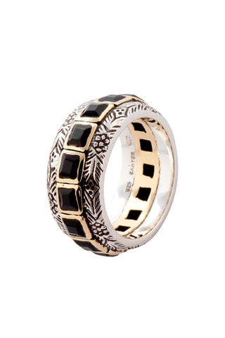 Ring Rollo - Zilver en Onyx