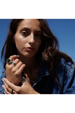 Ring Rollo - Zilver en Onyx