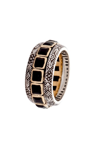 Ring Rollo - Zilver en Onyx