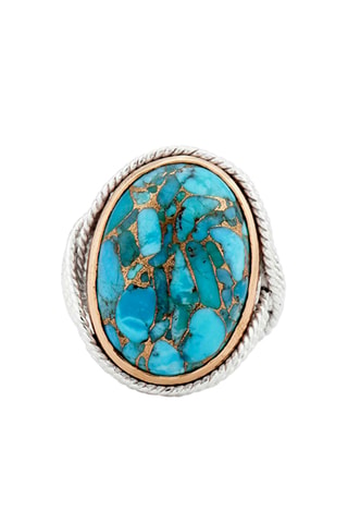 Ring Riven - Zilver en Turkoois