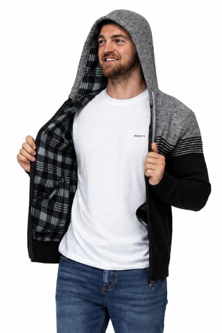 Vest met Capuchon Starter - Antraciet, gemêleerd grijs en zwart