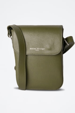 Borsa a tracolla in pelle Emir - Verde