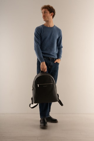Sac à dos en cuir Jonas - Noir