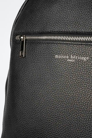 Sac à dos en cuir Mini Jonas - Noir