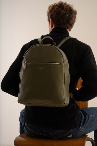 Sac à dos en cuir Jonas - Vert
