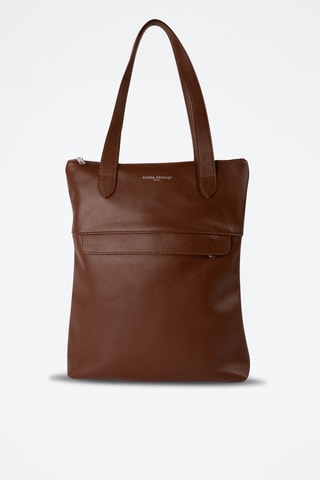Tote bag in pelle Enzo - Marrone