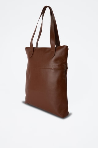 Tote bag in pelle Enzo - Marrone