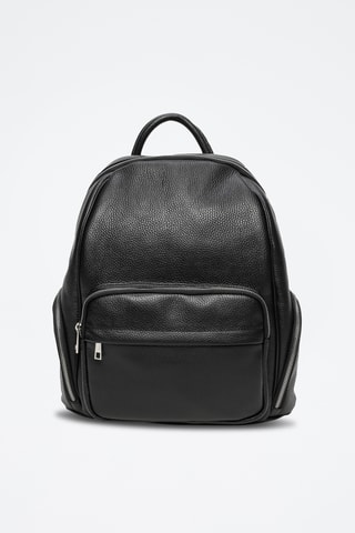 Sac à dos en cuir Basi - Noir