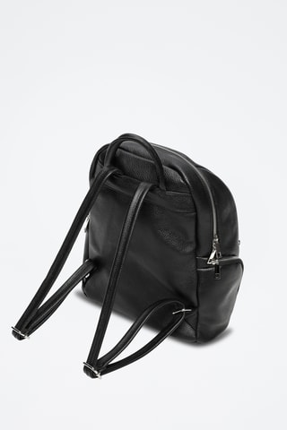 Sac à dos en cuir Basi - Noir