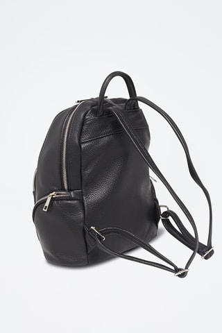 Sac à dos en cuir Basi - Noir