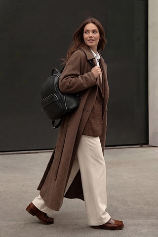 Sac à dos en cuir Basi - Noir