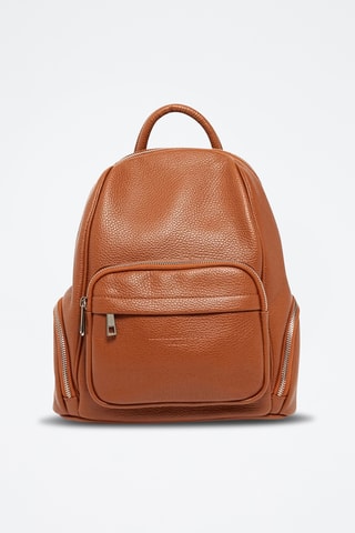 Sac à dos en cuir Basi - Camel