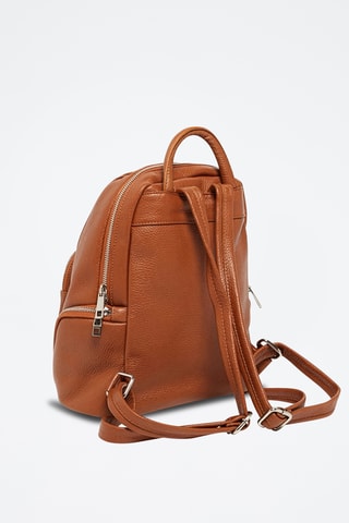 Sac à dos en cuir Basi - Camel