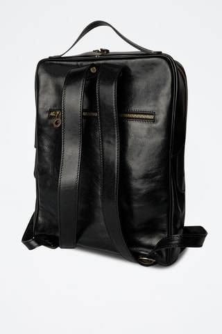 Sac à dos en cuir Noah Vintage - Noir