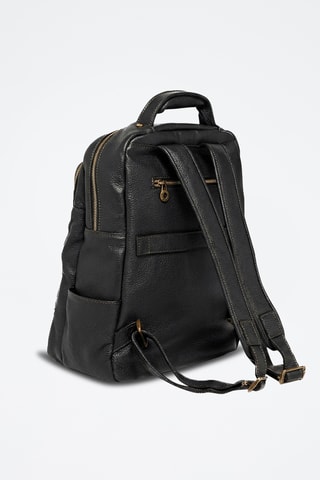 Sac à dos en cuir Giou - Noir