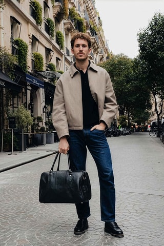 Sac de voyage en cuir Mini week - Noir