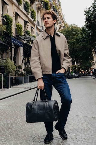 Sac de voyage en cuir Mini week - Noir