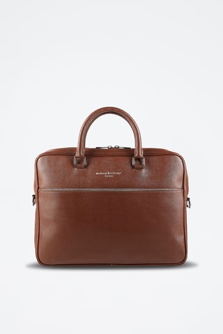 Porte-documents en cuir Dan - Marron