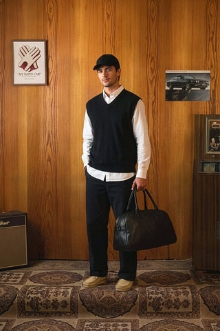 Sac bowling en cuir Spor - Noir