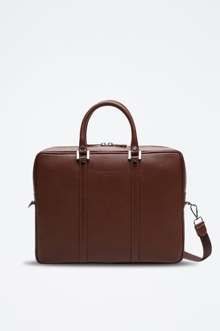 Porte-documents en cuir Leo - Marron