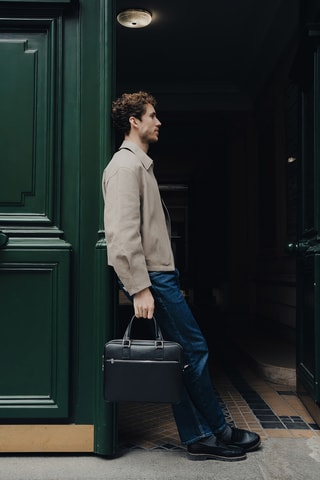 Porte-documents en cuir Veci - Noir