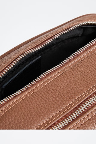 Borsa a mano in pelle Trou - Marrone