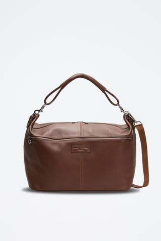Shopping bag in pelle Jax - Marrone