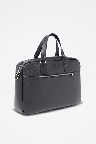 Porte-documents en cuir Charlie - Noir