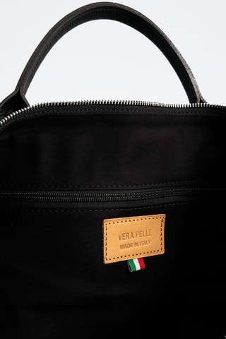 Sac bowling en cuir Saulu - Noir