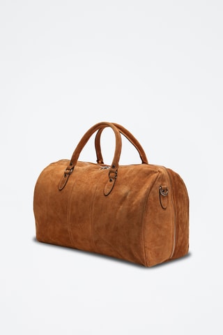 Sac bowling en cuir Week daim - Camel